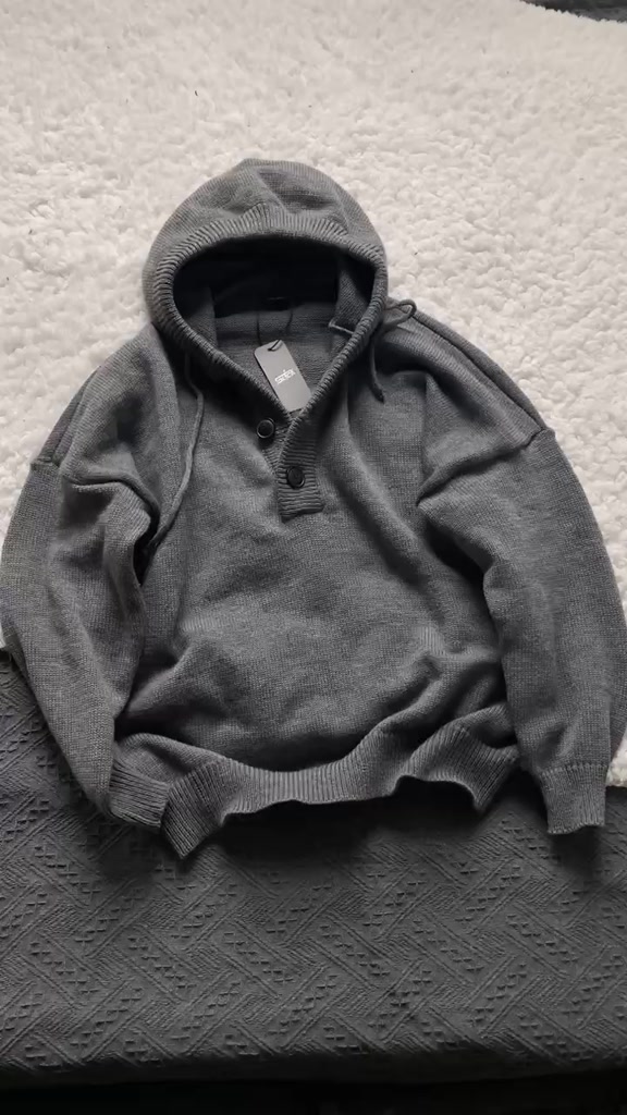 Slick - Hoodie Len Basic Dệt Kim Lông Cừu Merino Cao Cấp - The Slick Way  UNISEX | BigBuy360 - bigbuy360.vn