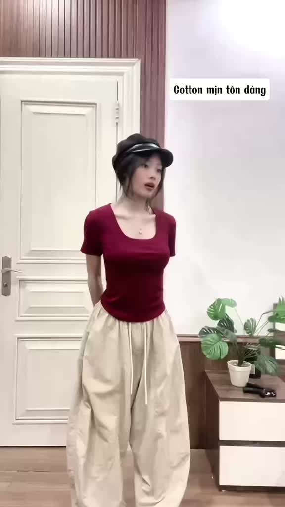 [DEAL MỞ BÁN] Áo Thun Trơn Nữ Cotton Mềm Mịn SIZE S M L Co Dãn 4 Chiều Dáng Ôm Babytee HAPPY [CỔ U VUÔNG] | BigBuy360 - bigbuy360.vn