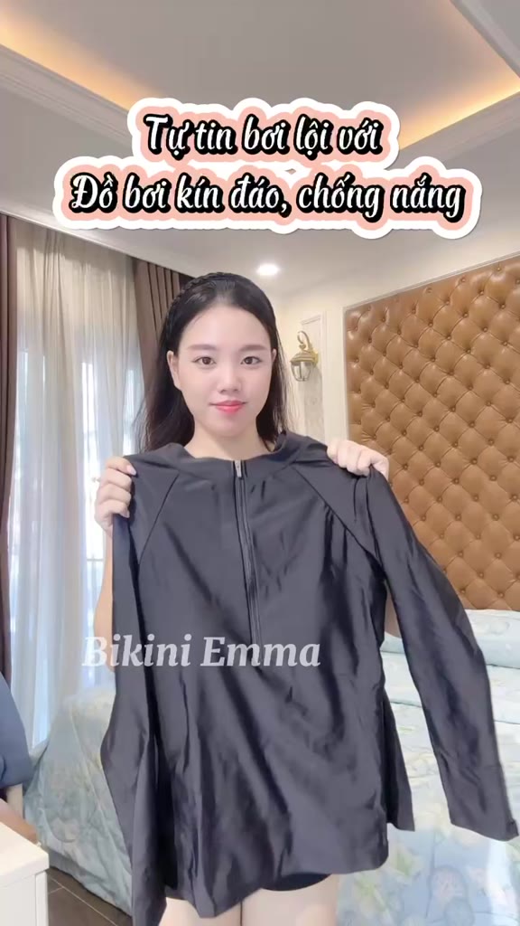 [Size M, L, XL, XXL] Đồ Bơi Kín Đáo EMMA Năng Động, Chống Nắng, Che Khuyết Điểm, Quần 2 Lớp, Vải Thun Lạnh Co Giãn | BigBuy360 - bigbuy360.vn