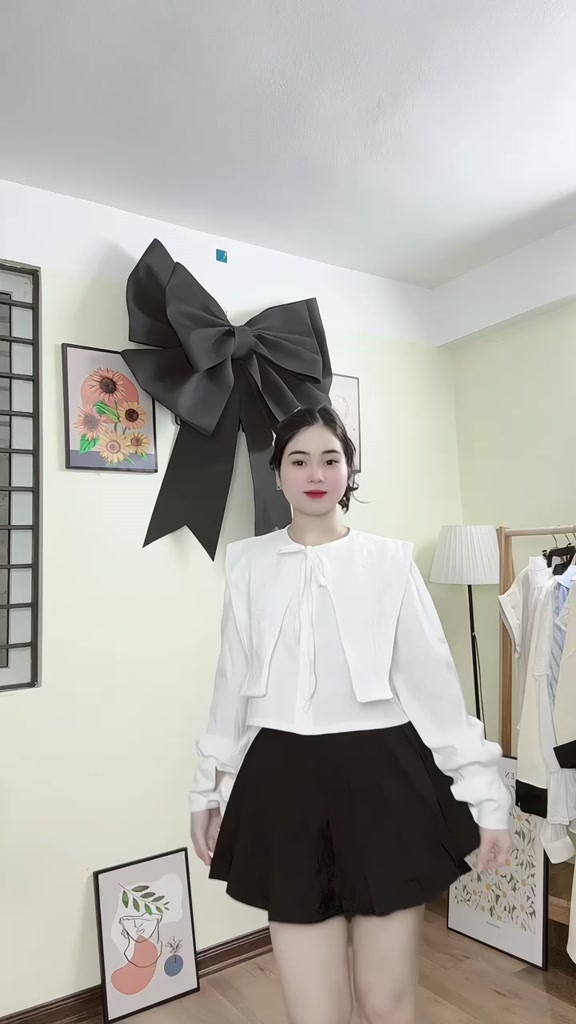 (A.08) Set Áo Sơ Mi Cách Điệu Phối Ren Đáp Thắt Nơ Cổ Mix Chân Váy Kaki Chéo Xếp Ly Style Tiểu Thư Lollaye | BigBuy360 - bigbuy360.vn