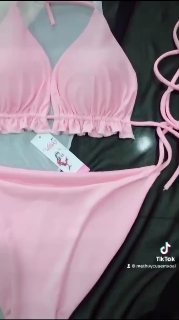 Bikini 2 mảnh tam giác quần kín Mông áo bassic dây dài đủ màu. HÌNH THẬT | BigBuy360 - bigbuy360.vn