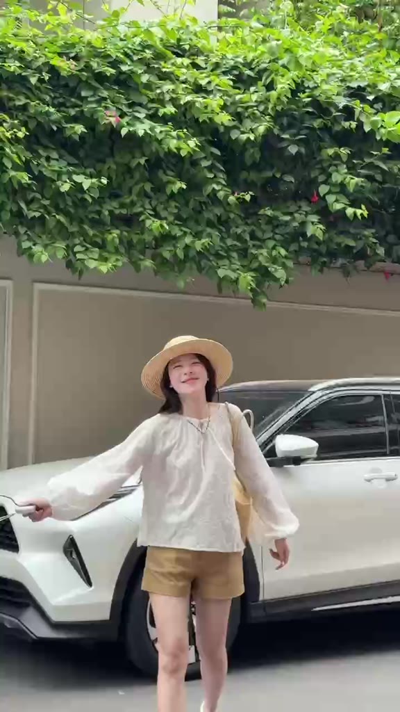 (ẢNH OLDSCHOOL) ÁO BABYDOLL  ren thô boil tay bồng chun cổ V buộc nơ MYRA TOP | BigBuy360 - bigbuy360.vn