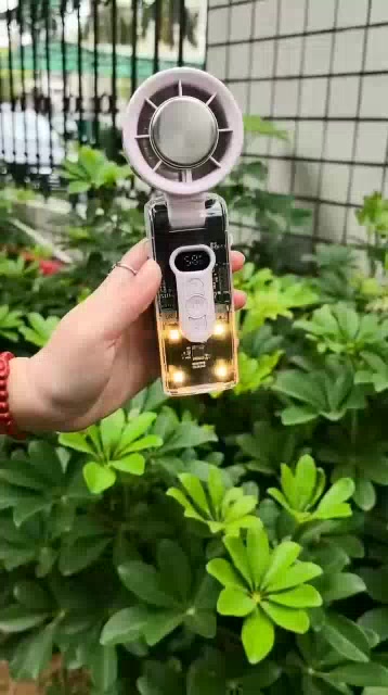 Quạt cầm tay mini trong suốt động cơ turbo TEKKIN TI-238 tích hợp sò lạnh chườm mát pin trâu 3600 mah có đèn pin | BigBuy360 - bigbuy360.vn