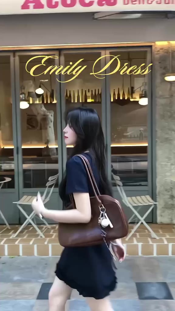 Lily.clothes (Sẵn) Váy đầm nữ cổ V viền bèo dáng ngắn – Emily Dress vải đũi xước mix ren nữ tính khoá kéo sau lưng | BigBuy360 - bigbuy360.vn