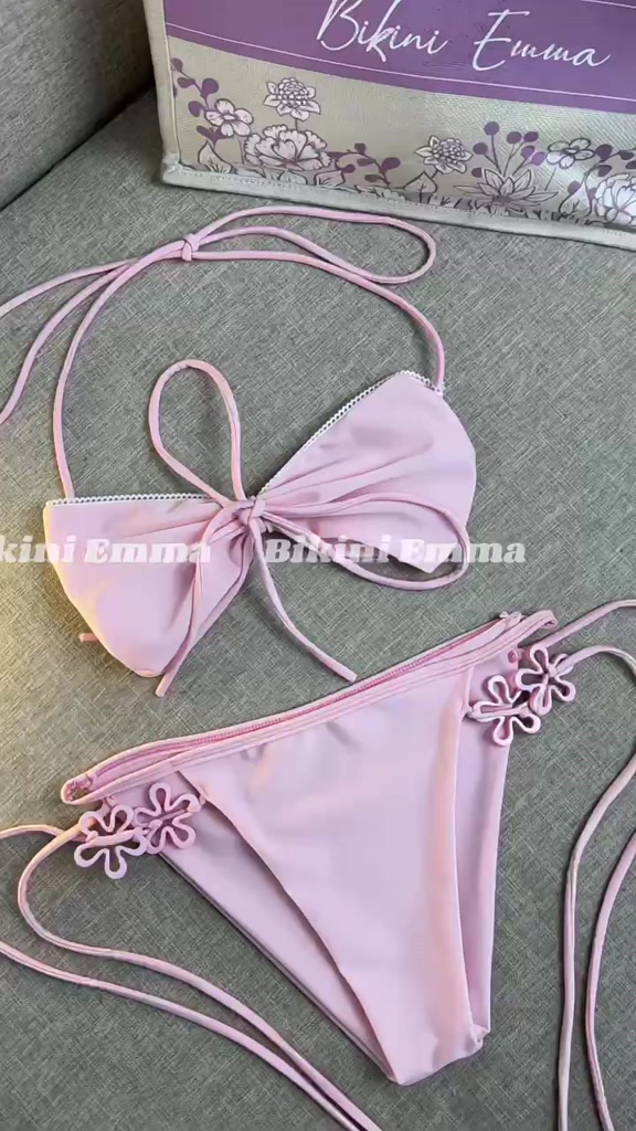 BIKINI EMMA Bikini 2 Mảnh Charm Hoa, Viền Ren Trendy | BigBuy360 - bigbuy360.vn