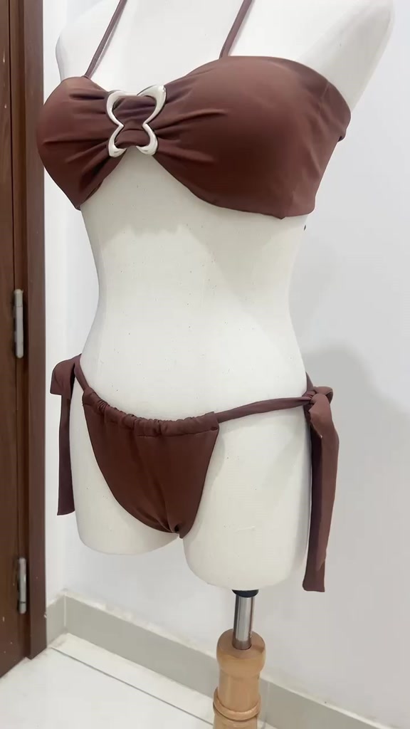 Bikini 2 Mảnh Áo Ống Ngực Mix Khoen Butterfly Khoen Bướm 4 Màu Đỏ Nâu Trắng Đen - Mã BKN2 | BigBuy360 - bigbuy360.vn