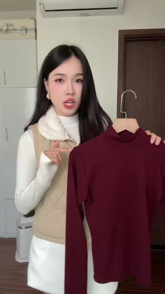 Áo Thun Nữ Ôm Body Tay Dài, Cổ Cao 5 Phân JUSTDUN 506 - Chất Cotton Mịn Cao Cấp,Co Giãn 4 Chiều | BigBuy360 - bigbuy360.vn