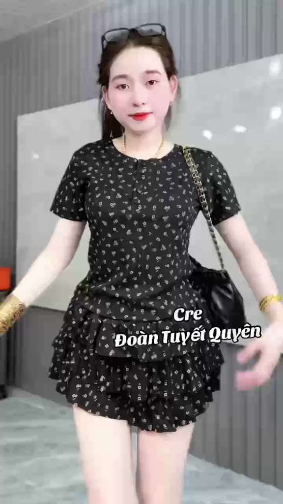 SET Thun Tăm, Set Áo Tay Ngắn Hoa Nhí mix QUÀN TẦNG VÁY Bigsize 45-85kg | BigBuy360 - bigbuy360.vn