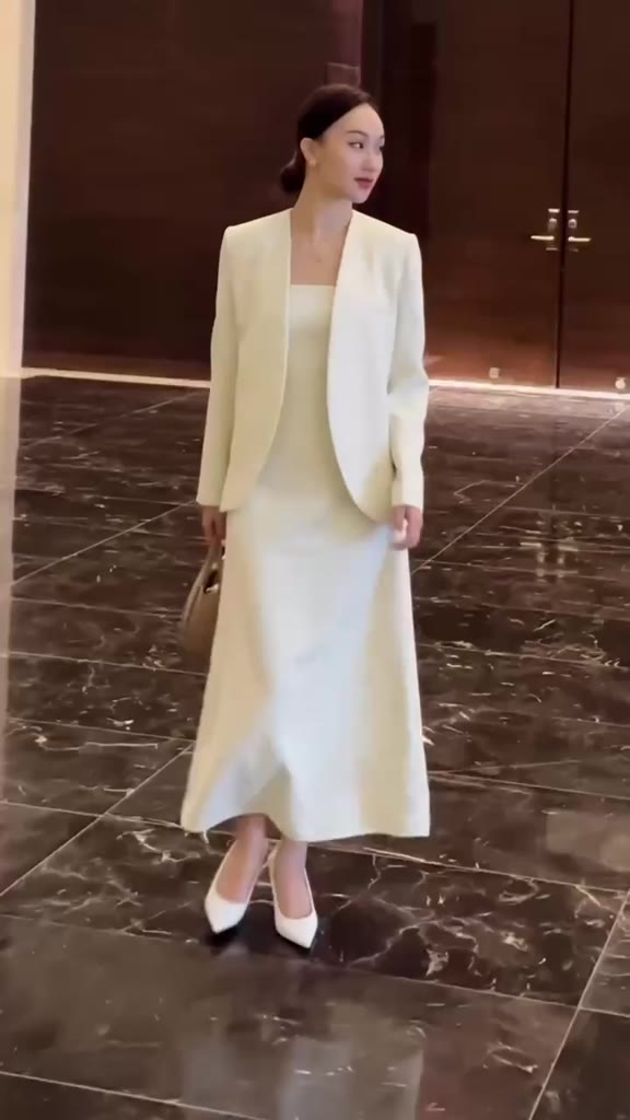 [𝐂𝐚𝐨 𝐜ấ𝐩] Set Áo Blazer kèm váy 2 dây dáng A, Set thiết kế Bigsize cao cấp by Shi Shang | BigBuy360 - bigbuy360.vn