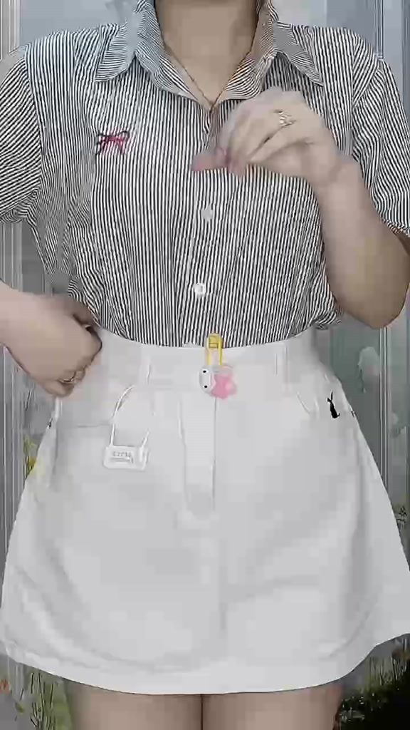 Chân Váy Kaki Jean Nữ  Bigsize Thêu Thỏ Form A Lưng Cao Có Quần Trong Bảo Hộ Ms2109 | BigBuy360 - bigbuy360.vn