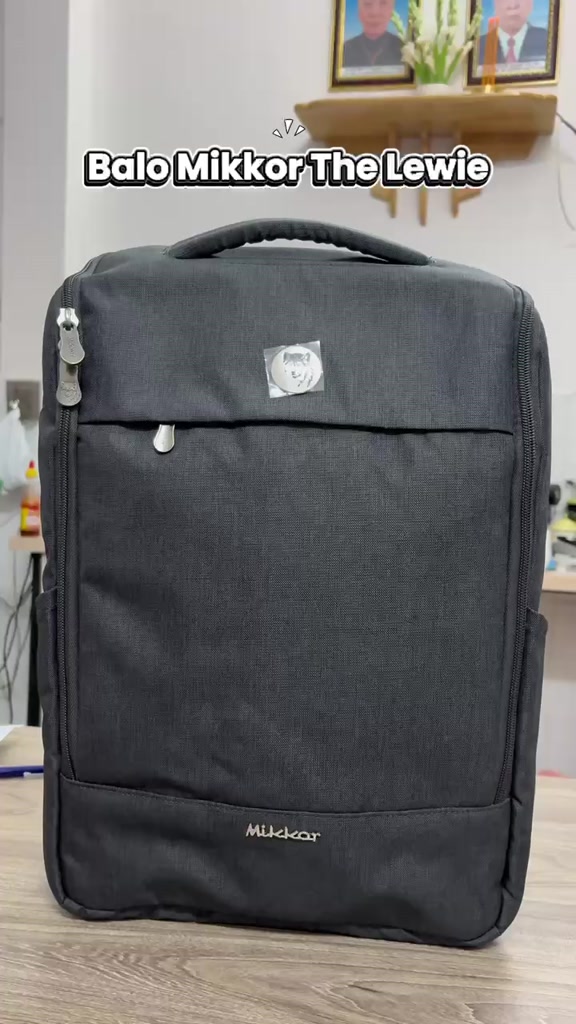 [BH 5 NĂM] Balo Mikkor The Lewie, Siêu Nhẹ 650g, Chống Thấm, Thiết Kế Miệng Mở Rộng, Vừa Laptop 15.6 inch, Đa Ngăn | BigBuy360 - bigbuy360.vn
