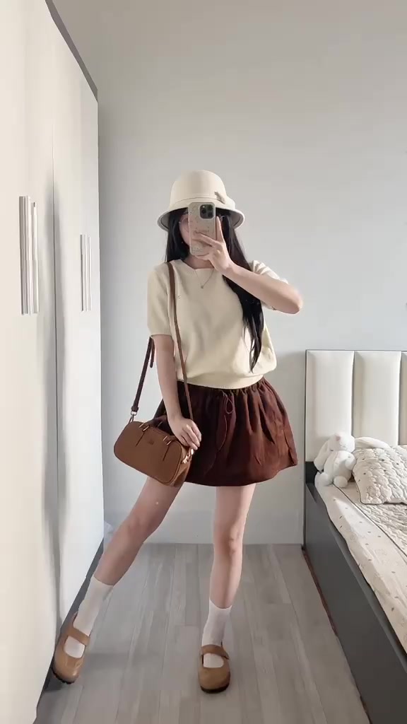 (CÓ LÓT QUẦN) CHÂN VÁY QUẦN DA LỘN DÁNG NGẮN CHỮ A RÚT DÂY DÀNG XÒE STYLE HÀN QUỐC - DÀNH CHO NỮ | BigBuy360 - bigbuy360.vn