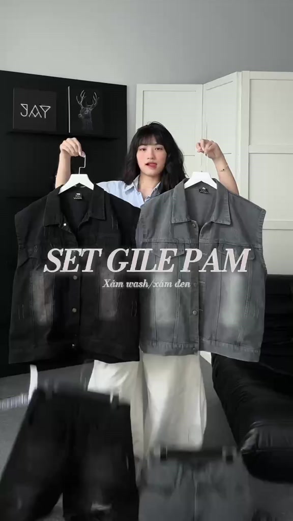 Set gile quần short jean loang PAM (Có tách lẻ) form Nam nữ unisex Brand Jaystoree | BigBuy360 - bigbuy360.vn
