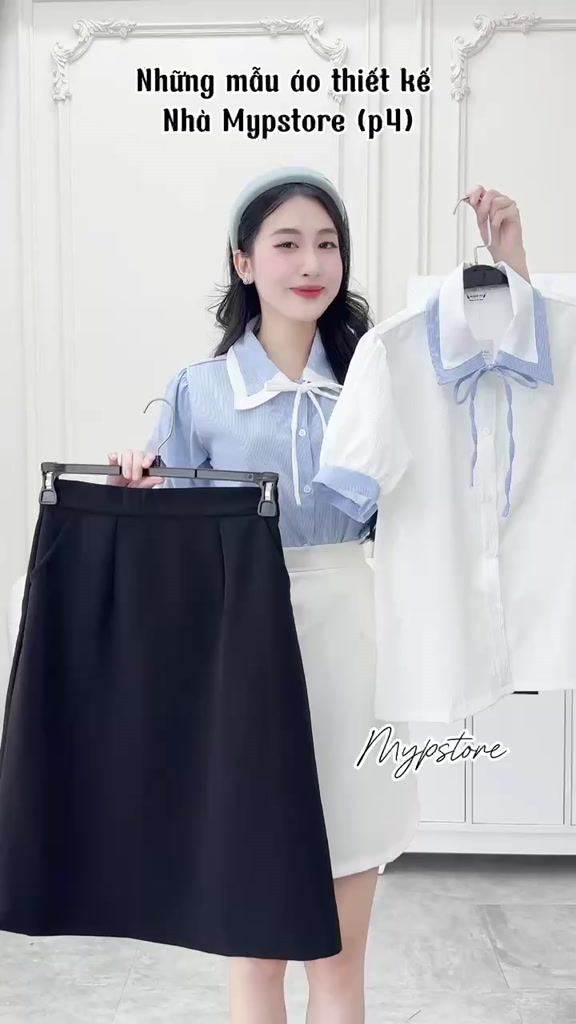 Áo sơ mi phối sọc tay ngắn Mypstore | BigBuy360 - bigbuy360.vn