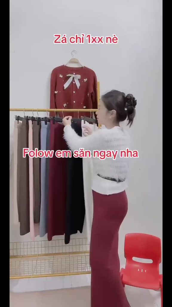 (Hàng QC) Chân váy len lông thỏ dáng dài ấm áp nhiều màu tôn dáng thanh lịch byTrang Chavi Shop | BigBuy360 - bigbuy360.vn