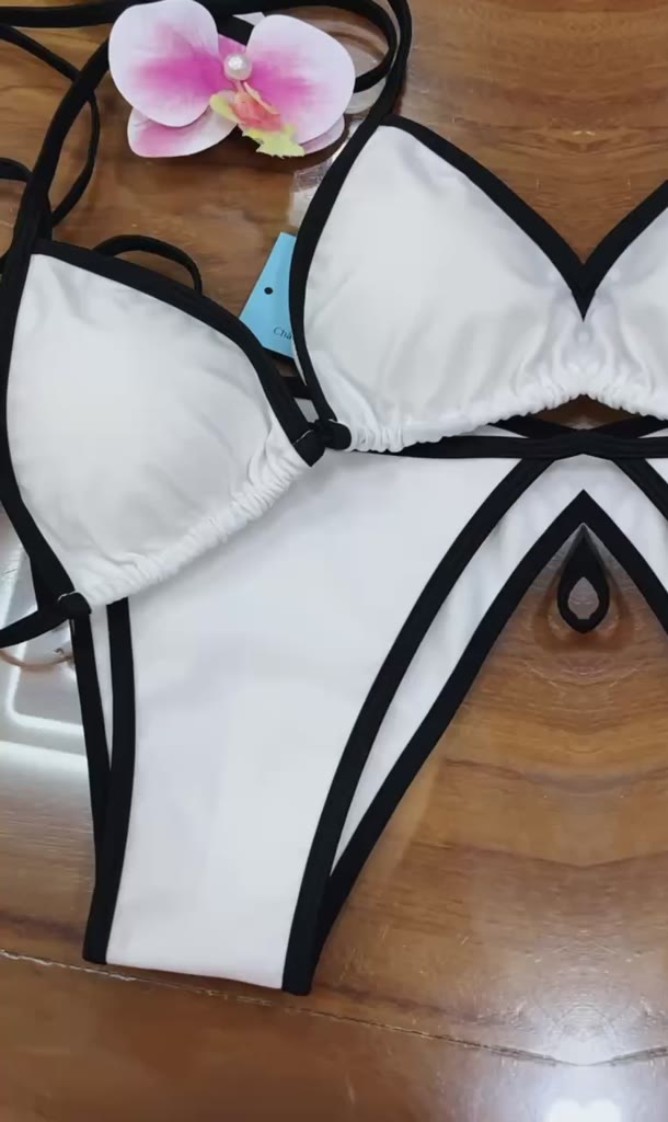 Bikini 2 mảnh phối dây full màu ,Hồng đen thiết kế ( sẵn hàng) | BigBuy360 - bigbuy360.vn