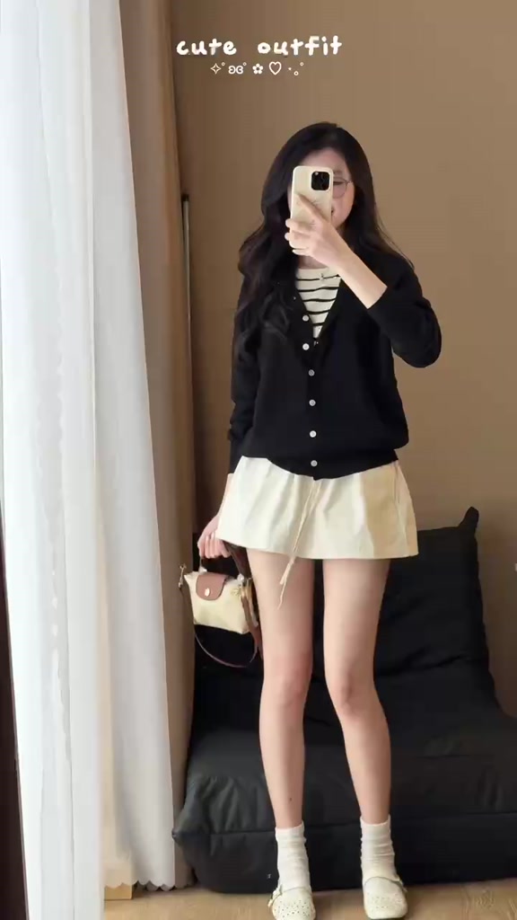 (ẢNH OLDSCHOOL) Chân váy quần kaki dáng ngắn chữ A rút dây dáng xoè CV118 | BigBuy360 - bigbuy360.vn