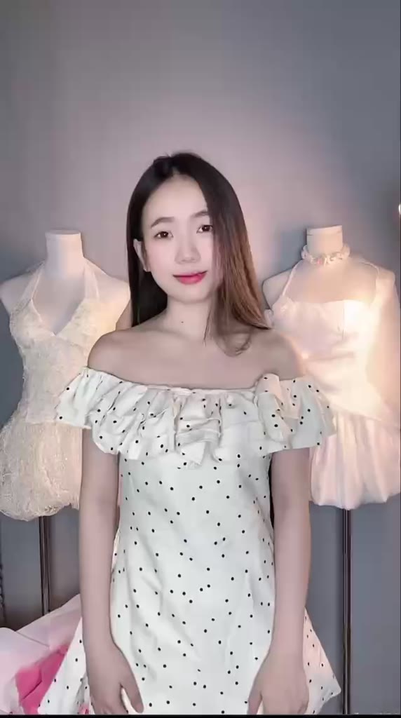 𝐕𝐇𝐓𝟎𝟗 -  𝐁𝐈𝐆𝐒𝐈𝐙𝐄 Váy trễ vai dáng chữ a chấm bi 𝐒 => 𝟑𝐗𝐋, 𝐊𝐄̀𝐌 𝐐𝐔𝐀̂̀𝐍 Đầm “ TẦNG BI “ tiểu thư sang chảnh by CarrotShop | BigBuy360 - bigbuy360.vn