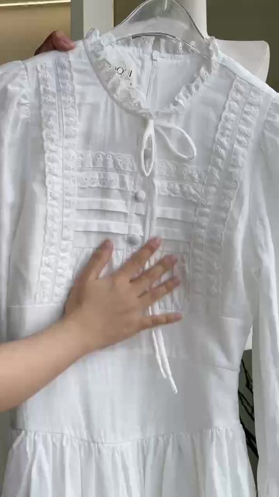 Váy đầm tiểu thư trắng sang chảnh thanh lịch tay dài phồng COQUI, đầm dáng ngắn xoè cổ điển LIRA DRESS, Đầm dự tiệc | BigBuy360 - bigbuy360.vn