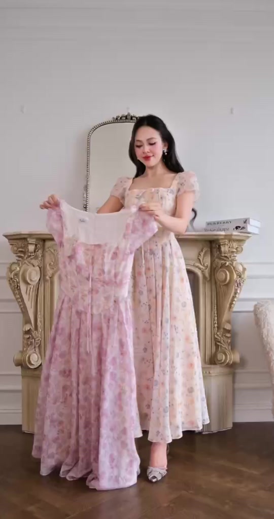 TIELA Đầm váy hoa cổ vuông-Naomi dress | BigBuy360 - bigbuy360.vn