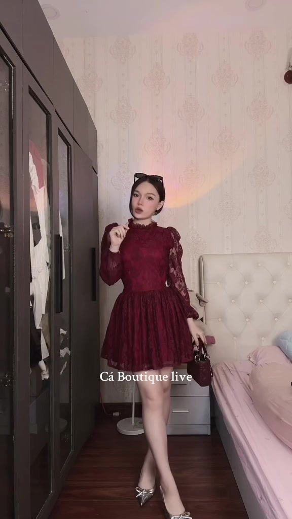 Váy Ren Cao Cấp Phối Cổ Bèo Xinh Sang Trọng Nữ Tính  ''HÀNG CHUẨN L1''  Che Khuyết Điểm Cá Boutique | BigBuy360 - bigbuy360.vn