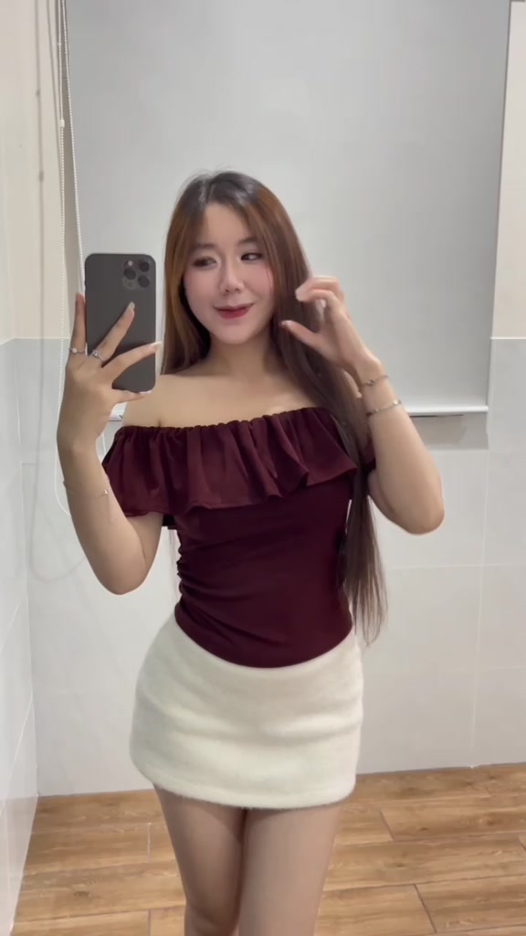 Áo thun body trễ lệch vai nhún 2 bên eo, áo nữ kiểu nữ basic vải thun cotton borip trơn co giãn mùa hè HP46 | BigBuy360 - bigbuy360.vn