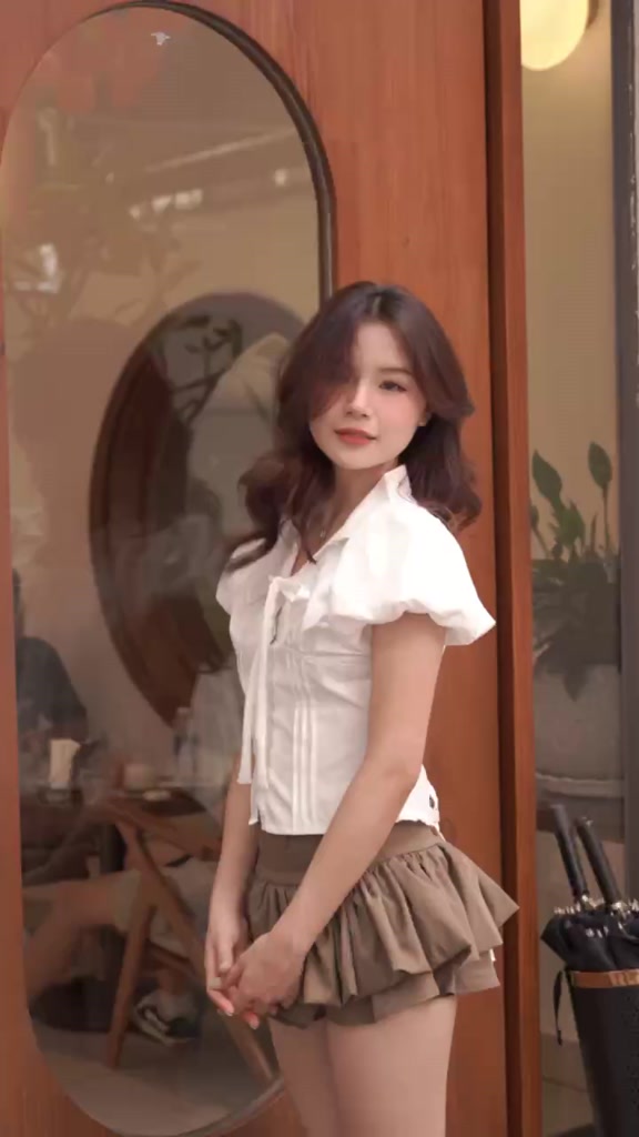 Áo Sơ Mi SAIGONESE Form Chiết Eo Phối Ren Nơ Tay Phồng Chuẩn Dáng Nữ - A01SP | BigBuy360 - bigbuy360.vn