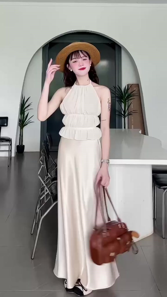 Áo Nữ Cổ Yếm Voan Tơ Hở Lưng Quyến Rũ (Không Đệm Mút) | BigBuy360 - bigbuy360.vn