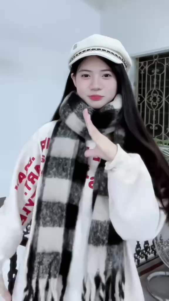 KHĂN CHOÀNG BÔNG CỔ LEN LÔNG MỊN SIÊU ẤM HỌA TIẾT CARO PHỐI MÀU ĐA DẠNG PHONG CÁCH HÀN QUỐC MÙA ĐÔNG | BigBuy360 - bigbuy360.vn