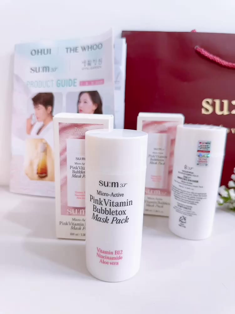Nạ Sủi Bọt Sum Mẫu Mới Hàng Cty . Micro- Active Pink Vitamin Bubbletox Mask Pack | BigBuy360 - bigbuy360.vn