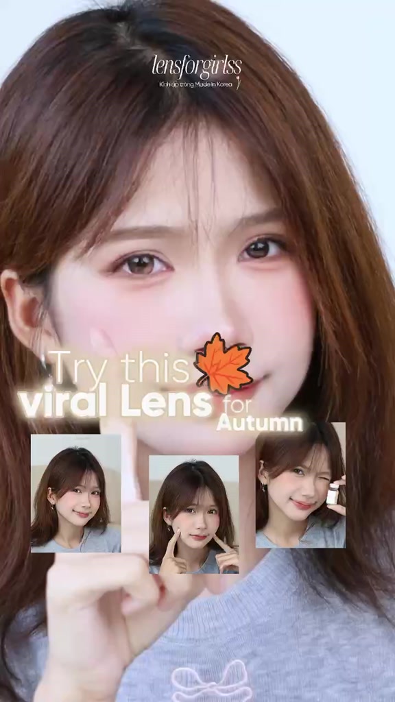 Lens nâu | Kính áp tròng GIÃN TRÒNG AUTUMN BROWN chính hãng ANEYES Korea | DIA 14.5 | Lens cận | LENSFORGIRLSS | BigBuy360 - bigbuy360.vn