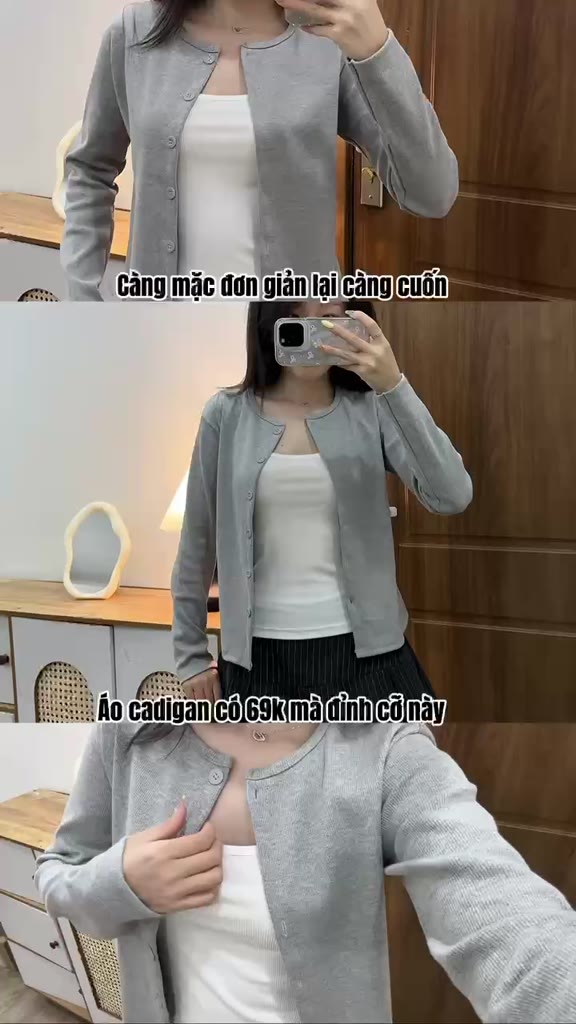 Áo khoác cardigan trơn nhiều màu form vừa - Khoát len tăm mùa thu đông kiểu bánh bèo tiểu thư hotgirl đẹp- AK64 | BigBuy360 - bigbuy360.vn