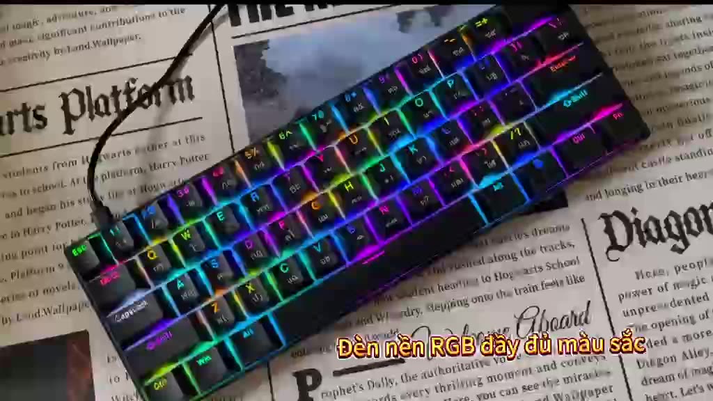 Bàn phím cơ Gaming Zifriend H61K LED RGB | 1 mode Typec | Stab đã được căn chỉnh sẵn | BigBuy360 - bigbuy360.vn