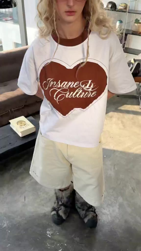 Áo Thun InsaneClo TWIN HEART TEE Form Boxy Unisex Vải Thun Cotton 2 Chiều | BigBuy360 - bigbuy360.vn