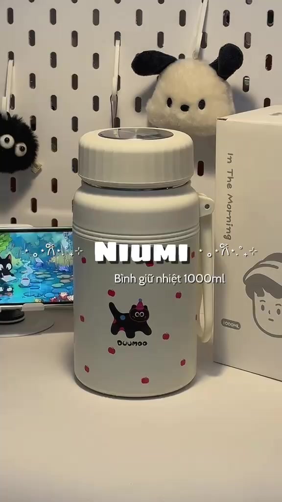 Bình Nước Giữ Nhiệt PinkCup Họa Tiết Dễ Thương 1000ML Cho Bé Trai, Bé Gái Giữ Nhiệt Nóng Lạnh 12H Không Gỉ Inox 316 PC50 | BigBuy360 - bigbuy360.vn