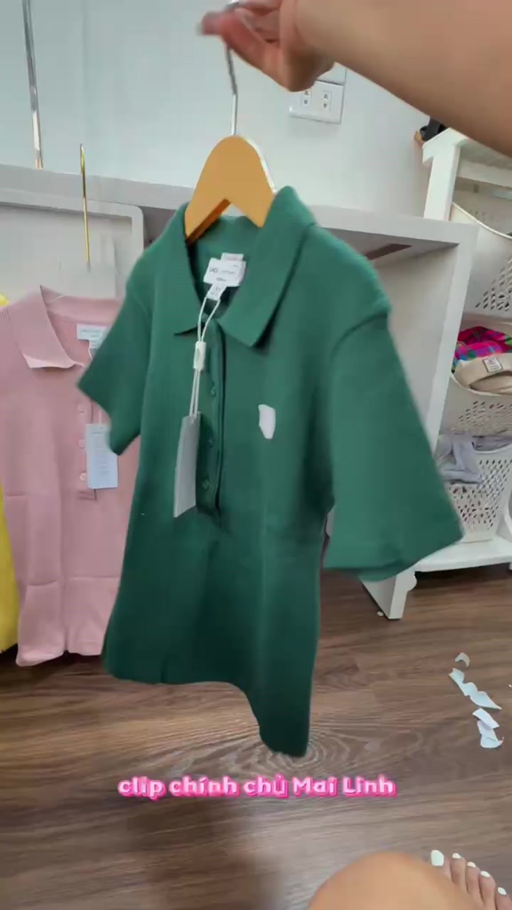 A605-Áo len polo thêu cá 4 màu hàng nhà máy đủ tem | BigBuy360 - bigbuy360.vn