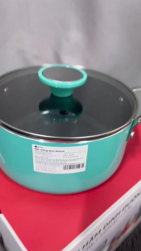 Nồi chống dính Elmich EDA0912 size 20cm chống dính Whitford 3 lớp đáy từ dùng mọi loại bếp vung kính | BigBuy360 - bigbuy360.vn