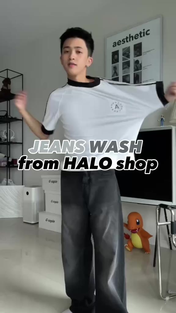 QUẦN JEANS BAGGY ĐEN KHÓI NHẠT V2 - QUẦN JEANS ỐNG RỘNG PHỦ GÓT | BigBuy360 - bigbuy360.vn
