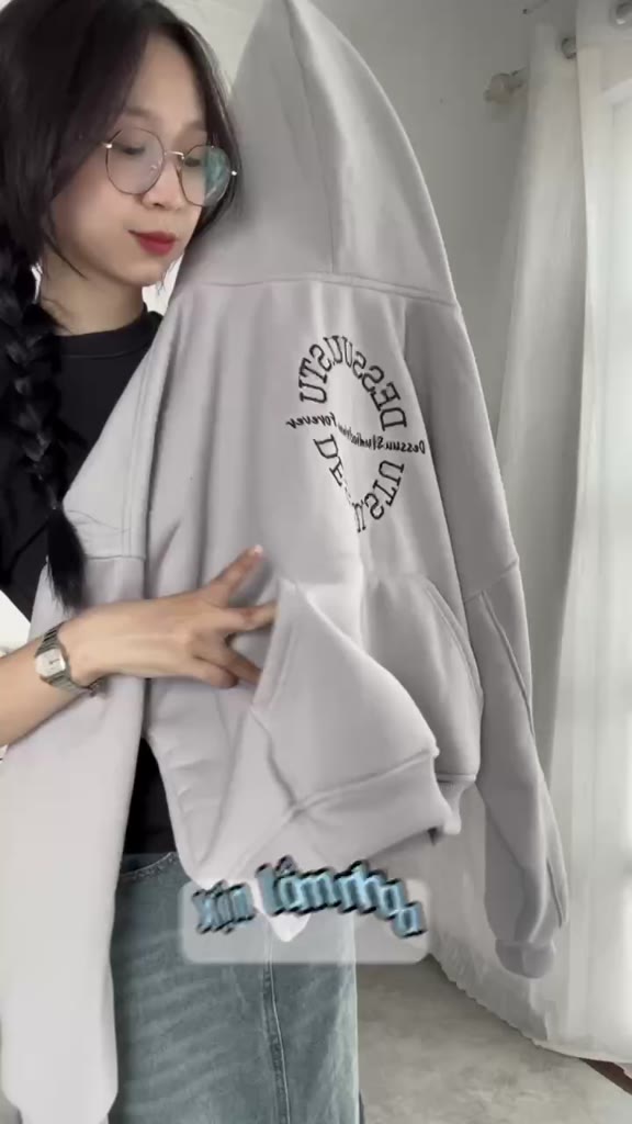 Áo Khoác Hoodie Form Boxy Dessuu Túi Ngược Nhiều Màu Nam Nữ Tay Phồng | BigBuy360 - bigbuy360.vn