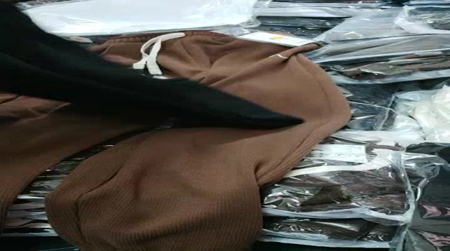 Quần jogger nữ ống rộng chất nỉ tăm cạp chun lưng cao bo gấu mặc thu đông unisex. | BigBuy360 - bigbuy360.vn