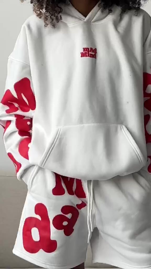 Áo Hoodie Tay Dài Bubblegum In Nổi Madmind - Màu Trắng/ Đen/Đỏ/Xanh Dương | BigBuy360 - bigbuy360.vn