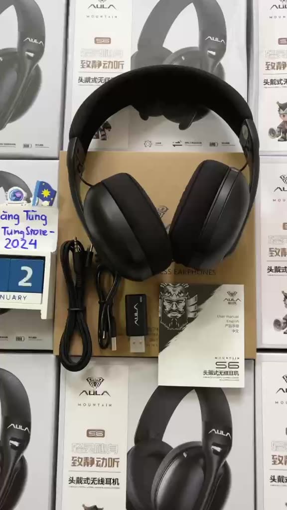 [SẴN GIAO NGAY] Tai nghe không dây gaming Aula S6 3 mode Bluetooth | 2.4ghz | TypeC | BigBuy360 - bigbuy360.vn