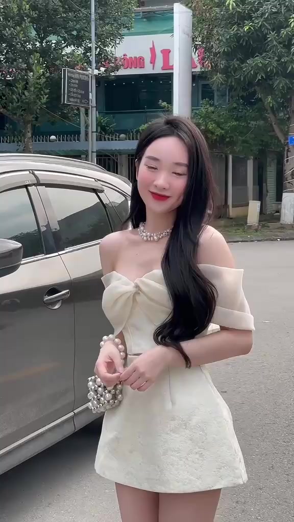 [S2.605] Set Gấm Áo Trễ Vai Phối Tơ Kính Mix Chân Váy Chữ A Có Lót Quần (Có Đệm Ngực) | BigBuy360 - bigbuy360.vn