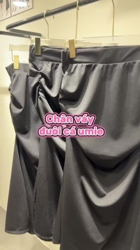 Chân váy dài đuôi cá Bigsize chất thun umi dày dặn EVY SKIRT BLACK | BigBuy360 - bigbuy360.vn