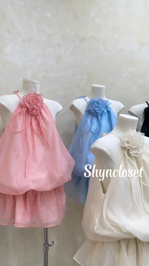 Yếm váy tơ đính nơ (tặng kèm quần) V125 /Shyncloset | BigBuy360 - bigbuy360.vn