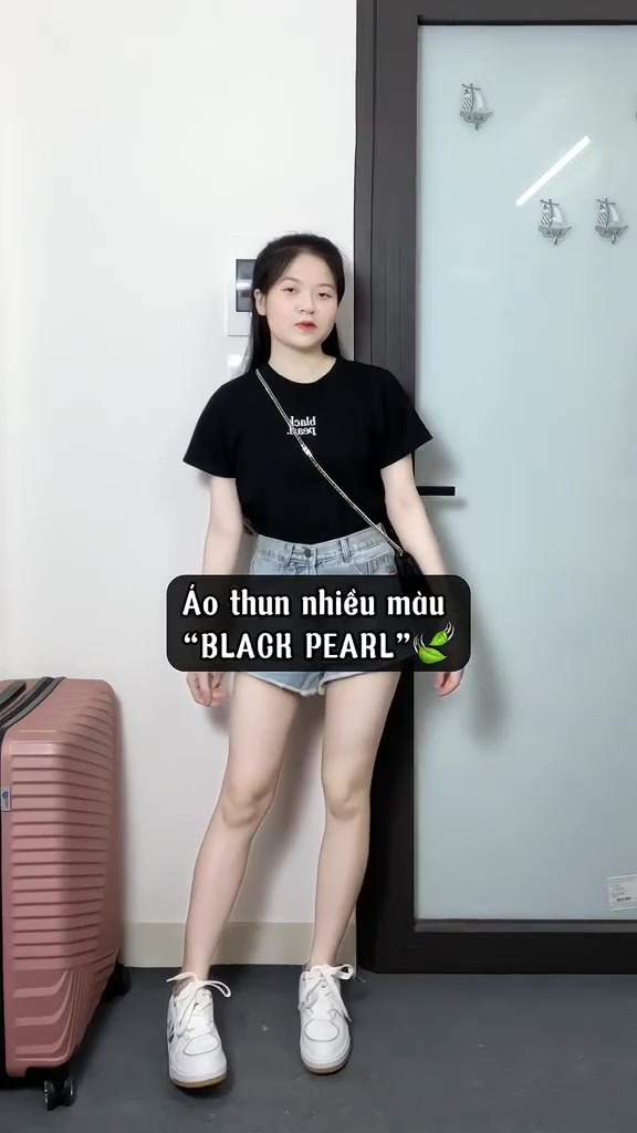 Áo baby tee nữ áo thun nữ cổ tròn tay ngắn black fearl hot trend A142 PANOSI | BigBuy360 - bigbuy360.vn