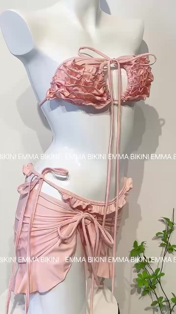 Bikini 3 Món Tam Giác Bèo Nhún Tiểu Thư EMMA Hàng Loại 1 (Video Shop EMMA Tự Quay) Mặc Nhiều Kiểu | BigBuy360 - bigbuy360.vn