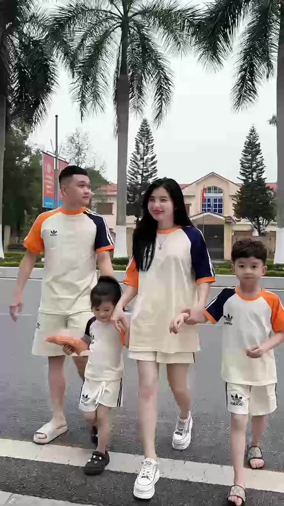 Bộ Quần Áo ADIDAS Cotton Thêu Cao Cấp