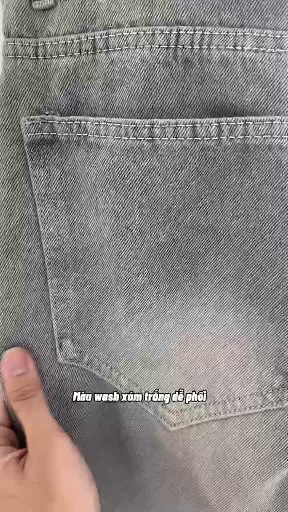 [FULL MÀU] QUẦN BAGGY JEANS MÀU WASH (XÁM/KHÓI/XANH/ĐEN) FORM ỐNG RỘNG NAM NỮ PHỦ GÓT CHÙM GIÀY HALO KAKI | BigBuy360 - bigbuy360.vn