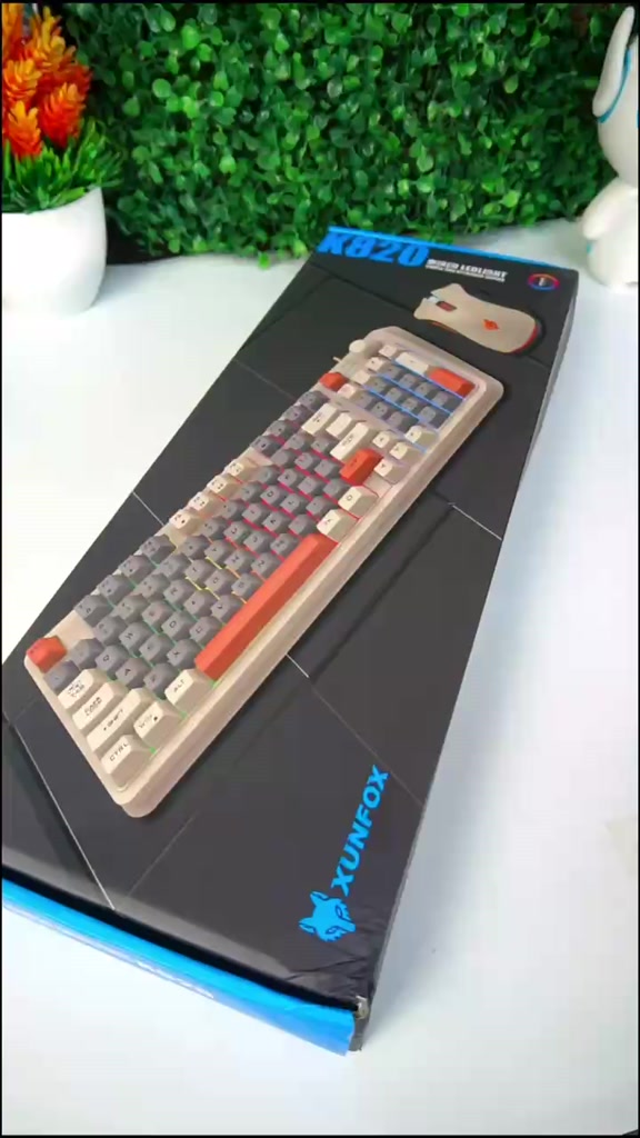 Bộ bàn phím giả cơ Hyun Silver Fox K820 kèm chuột LED, có 3 màu sắc để lựa chọn Gongangshop68 | BigBuy360 - bigbuy360.vn